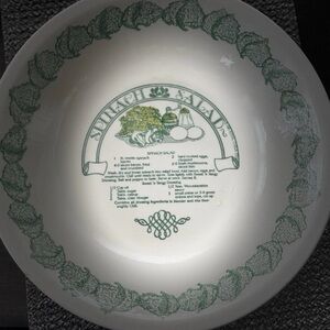 1983 Royal China USA Garden Classics 12” Serving Bowl 3165 Spinach Salad Recipe